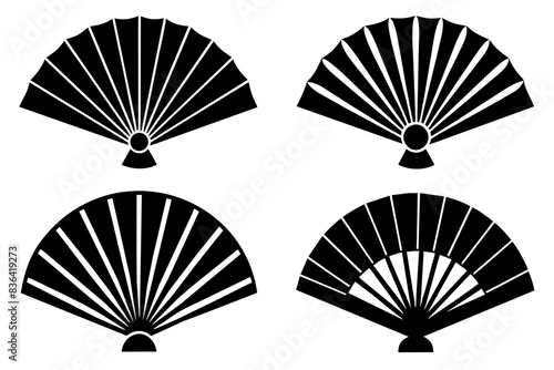 Hand Fan isolated on white