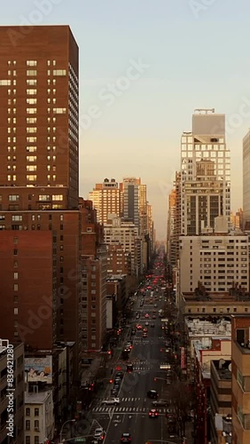 New York City Manhattan Skyline Vertical Smartphone Video Background