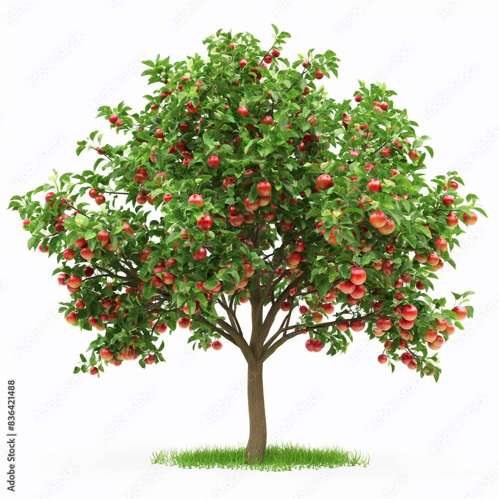 A tree with many apples on it A tree with many apples on it