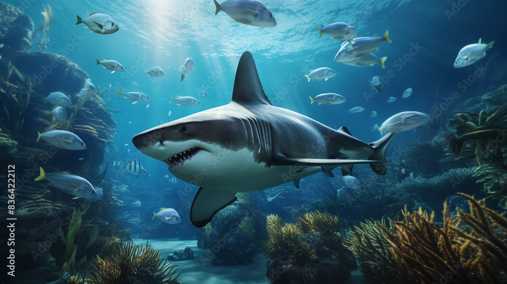 shark in the sea shark in the sea