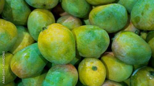 Bunch of indian sindhooram mango photo