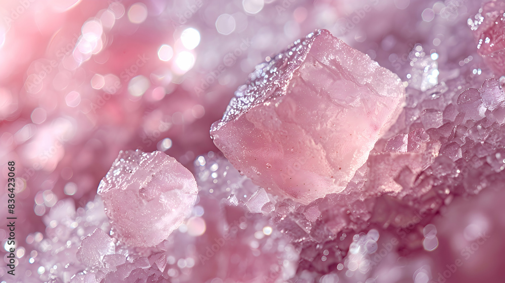 A close-up of nature salt flat texturesof the salt crystals A close-up of nature salt flat texturesof the salt crystals