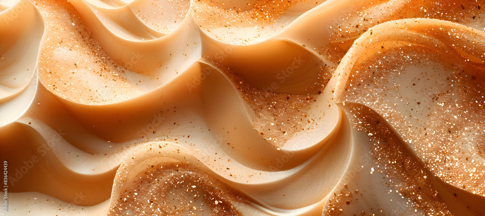 A close-up of nature sandbar sand, the intricate patterns created by the wind and waves captured in stunning detail A close-up of nature sandbar sand, the intricate patterns created by the wind and waves captured in stunning detail