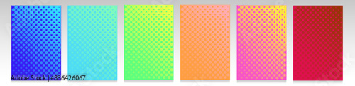 Colorful dotted backgrounds collection. Abstract geometric pattern.