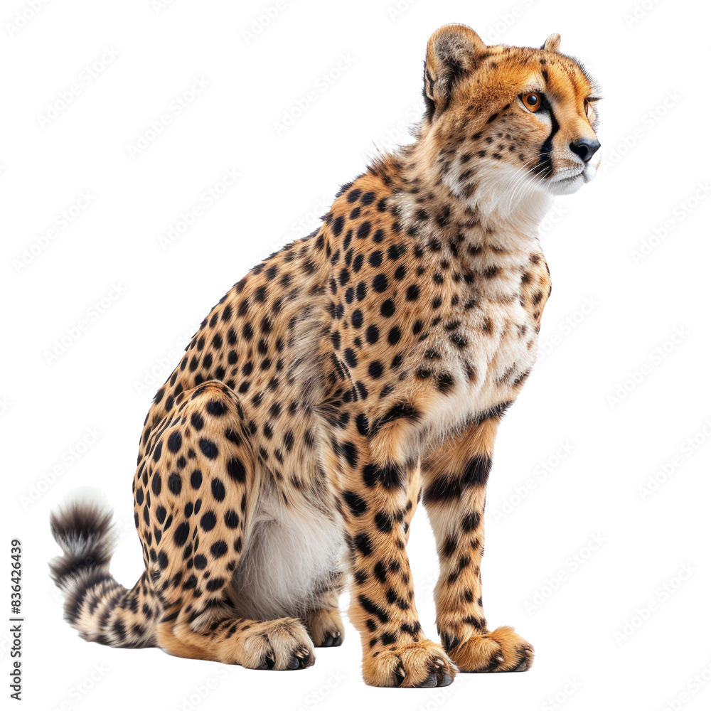 Cheetah isolated on a transparent background Cheetah isolated on a transparent background