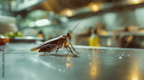 A small insect sitting on a table surface