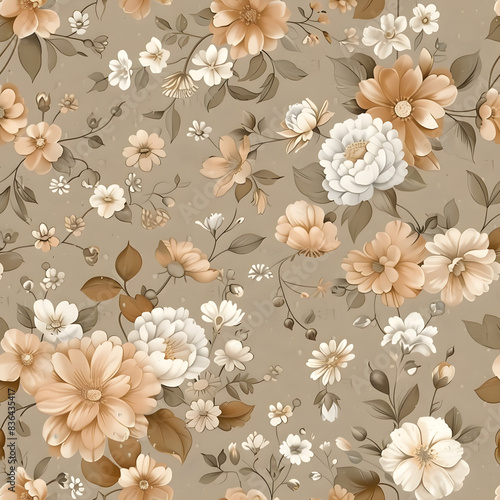 floral garden bloom flower pattern seamless wallpaper design illustration ornament decor