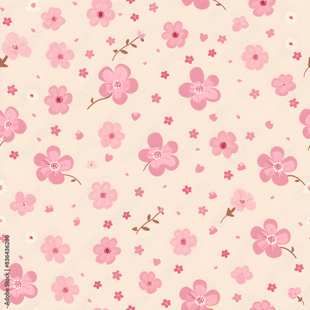 floral garden bloom flower pattern seamless wallpaper design illustration ornament decor