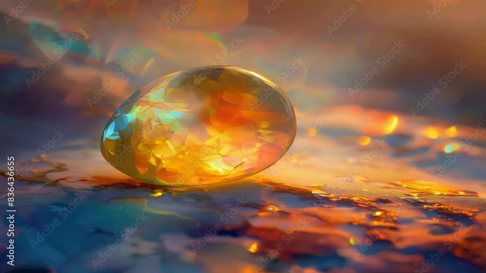 A crystal ball sits atop a wooden or glass table with a simple, elegant design. A crystal ball sits atop a wooden or glass table with a simple, elegant design.