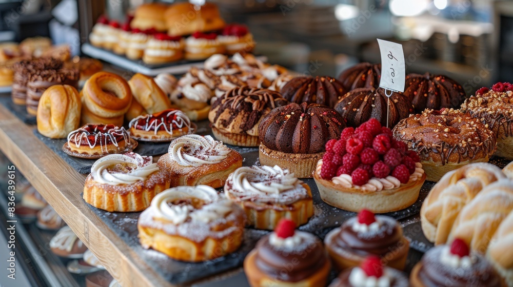 The Netherlands - May 20, 2015: Danish bakery displays fresh pastries The Netherlands - May 20, 2015: Danish bakery displays fresh pastries