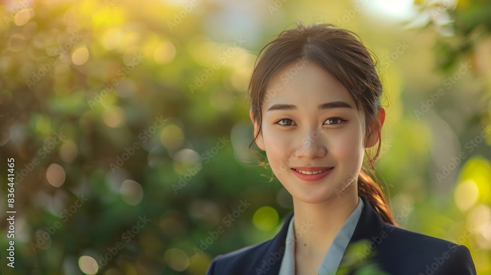 Business people looking and smiling. Portrait of smiling young female. Business people looking and smiling. Portrait of smiling young female.