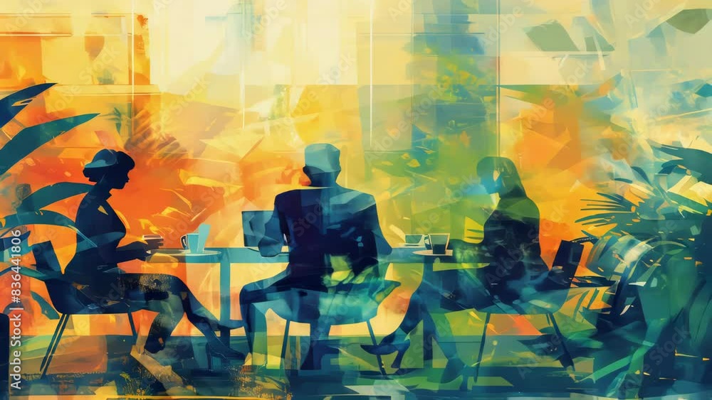 A couple sitting at a table, perhaps having a conversation or enjoying a meal together. A couple sitting at a table, perhaps having a conversation or enjoying a meal together.