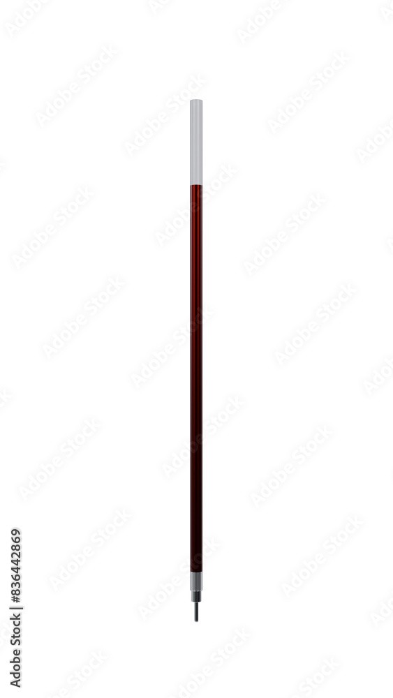 Rod for pen with red ink isolated on transparent and white background. Office concept. 3D render Rod for pen with red ink isolated on transparent and white background. Office concept. 3D render