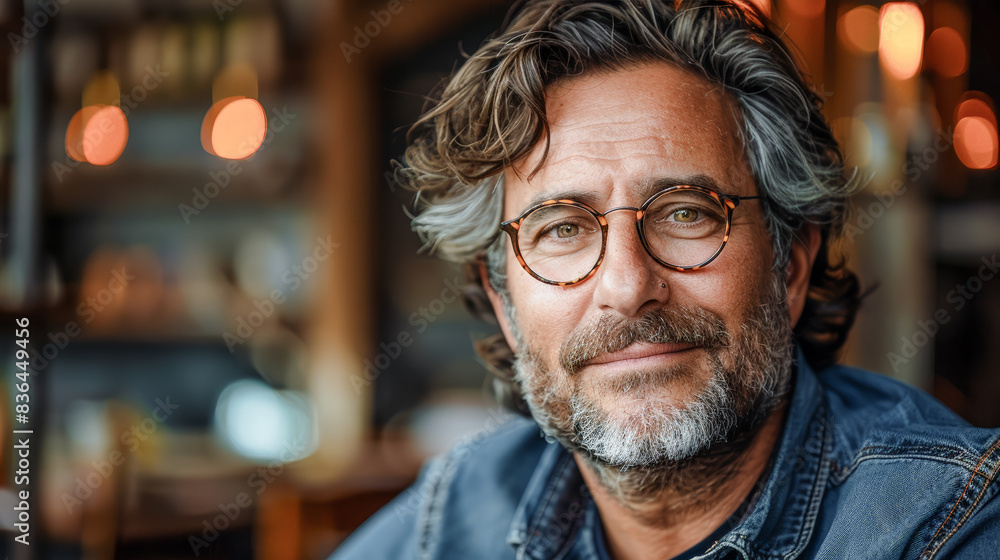 Portrait of a Smiling Male Entrepreneur Capturing the Charisma and Confidence of a Successful Business Owner, Radiating Self-Assuredness and Managerial Excellence Wallpaper Digital Art Poster Portrait of a Smiling Male Entrepreneur Capturing the Charisma and Confidence of a Successful Business Owner, Radiating Self-Assuredness and Managerial Excellence Wallpaper Digital Art Poster
