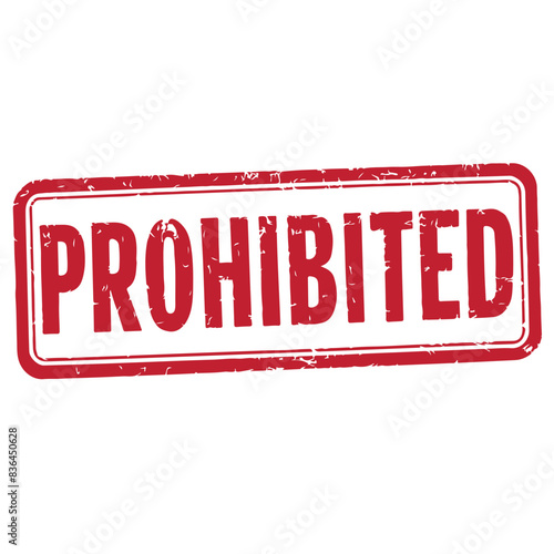 Prohibited Stamp Vector