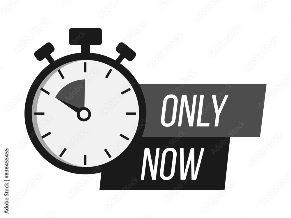 Limited offer. Sale countdown badge. Limited time only discount promotion. Vector illustration Limited offer. Sale countdown badge. Limited time only discount promotion. Vector illustration