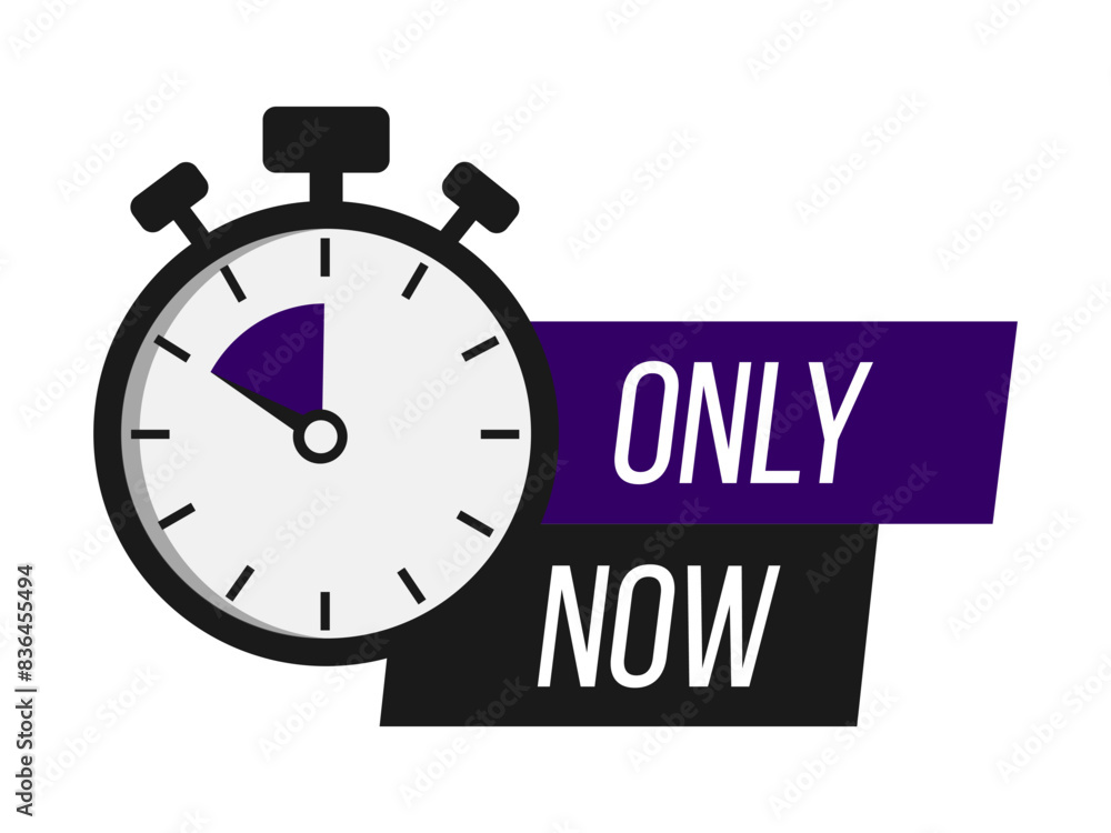 Limited offer. Sale countdown badge. Limited time only discount promotion. Vector illustration Limited offer. Sale countdown badge. Limited time only discount promotion. Vector illustration