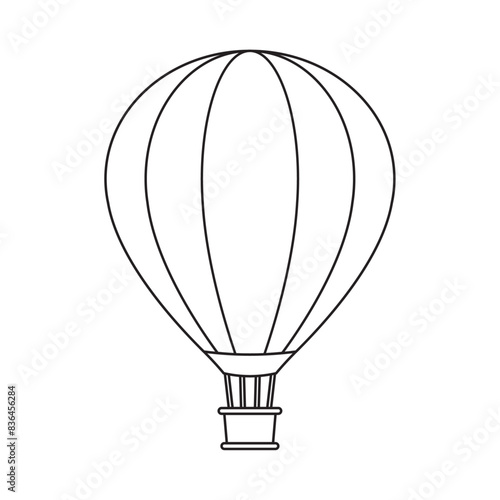Vector Air Ballon Outline Style
