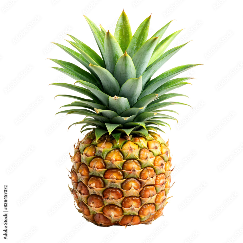 Fototapeta premium Pineapple isolated on transparent background - Generative AI 