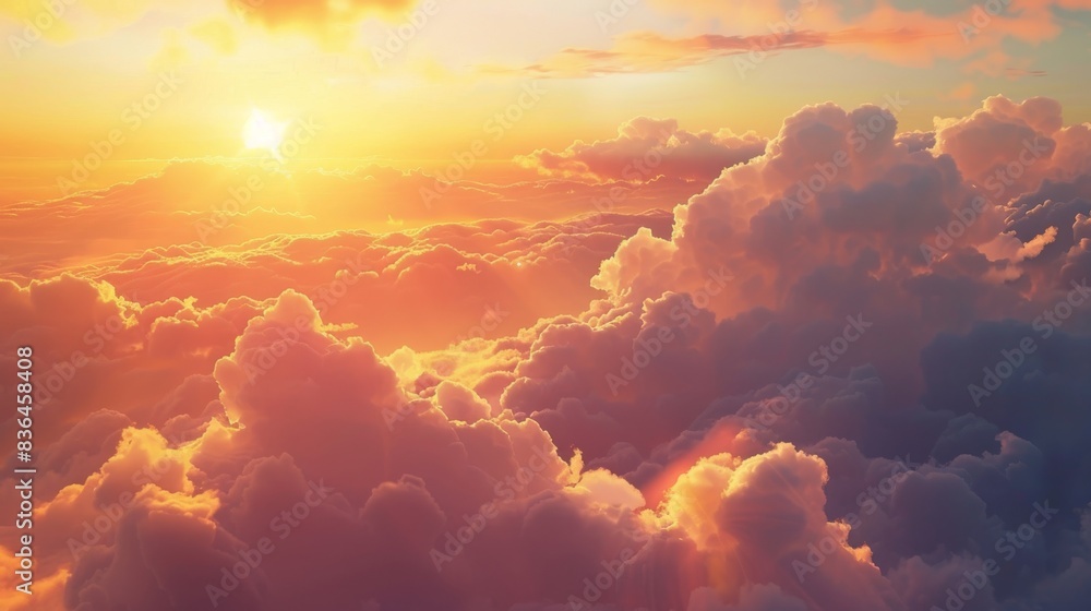 Sunrise natural background. Luminous Gradient of Sunset Hues for a Tranquil and Warm Background Ambiance. Sunrise natural background. Luminous Gradient of Sunset Hues for a Tranquil and Warm Background Ambiance.
