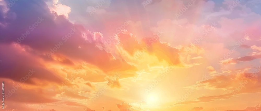 Sunrise natural background. Luminous Gradient of Sunset Hues for a Tranquil and Warm Background Ambiance. Sunrise natural background. Luminous Gradient of Sunset Hues for a Tranquil and Warm Background Ambiance.