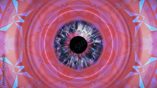 3D Geometric abstract tunnel seamless loop