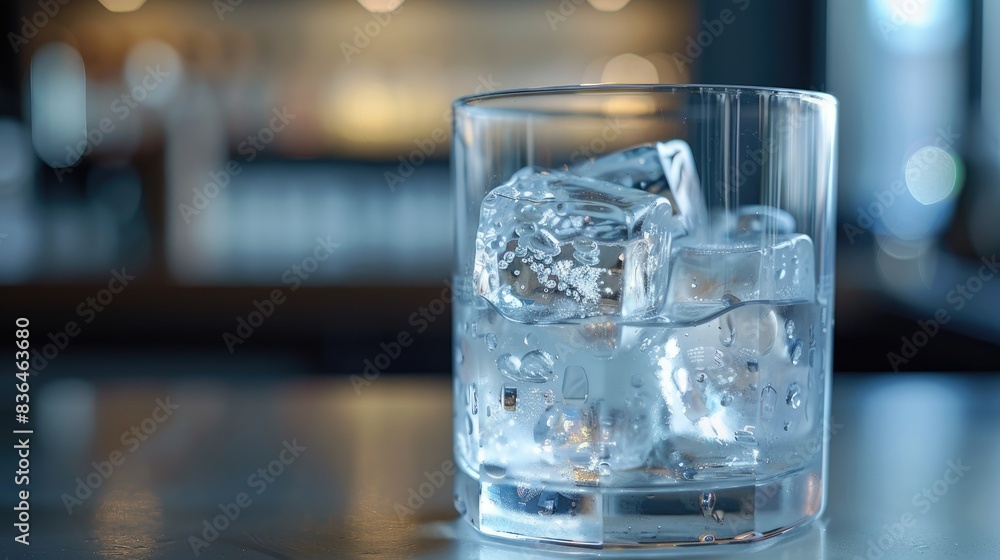 Glass containing ice Glass containing ice