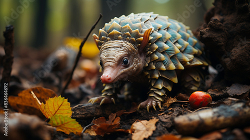 close up of a country armadillos