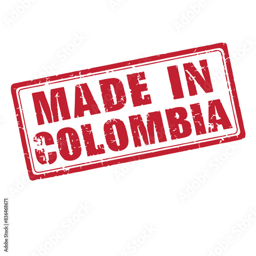 Made in Colombia Stamp Vector