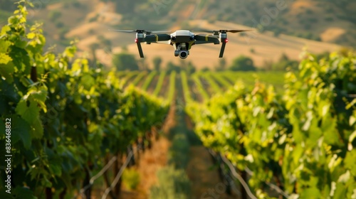 Drones hover over a vineyard capturing highresolution images and transmitting data to help streamline and optimize management practices.