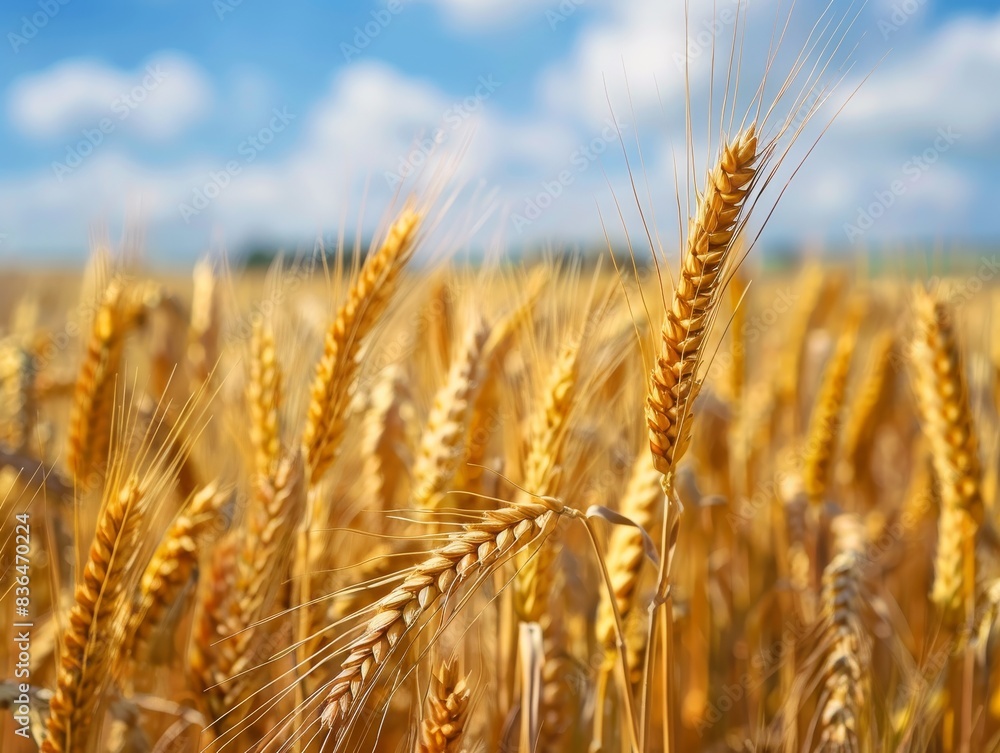 a photograph of health barley crops growing as far as the eye can see a photograph of health barley crops growing as far as the eye can see