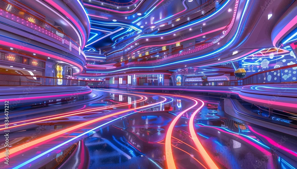 Modern, futuristic style Metaverse City background Modern, futuristic style Metaverse City background