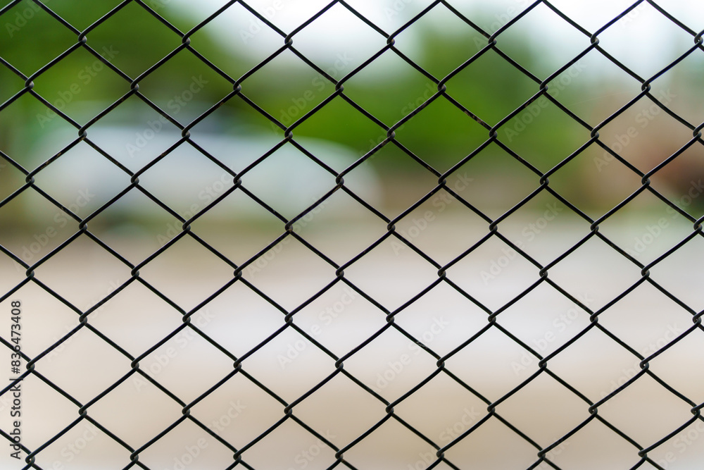 Chain link fence with blurred background Chain link fence with blurred background