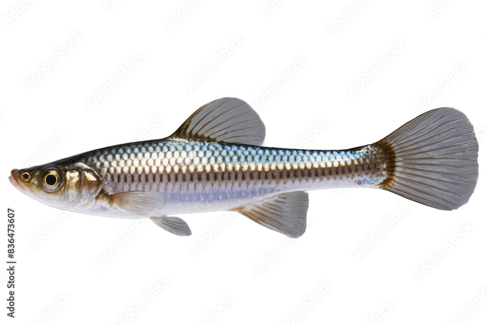 A single freshwater fish displayed clearly on a transparent, white background, ideal for png use A single freshwater fish displayed clearly on a transparent, white background, ideal for png use