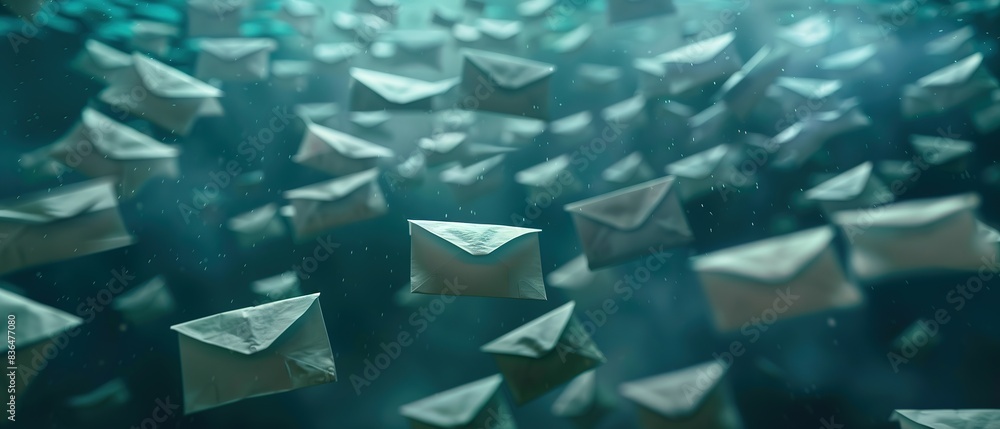 Email marketing and email spam concept messages sent over the internet, typically to a large number of users, for advertising, phishing Email marketing and email spam concept messages sent over the internet, typically to a large number of users, for advertising, phishing