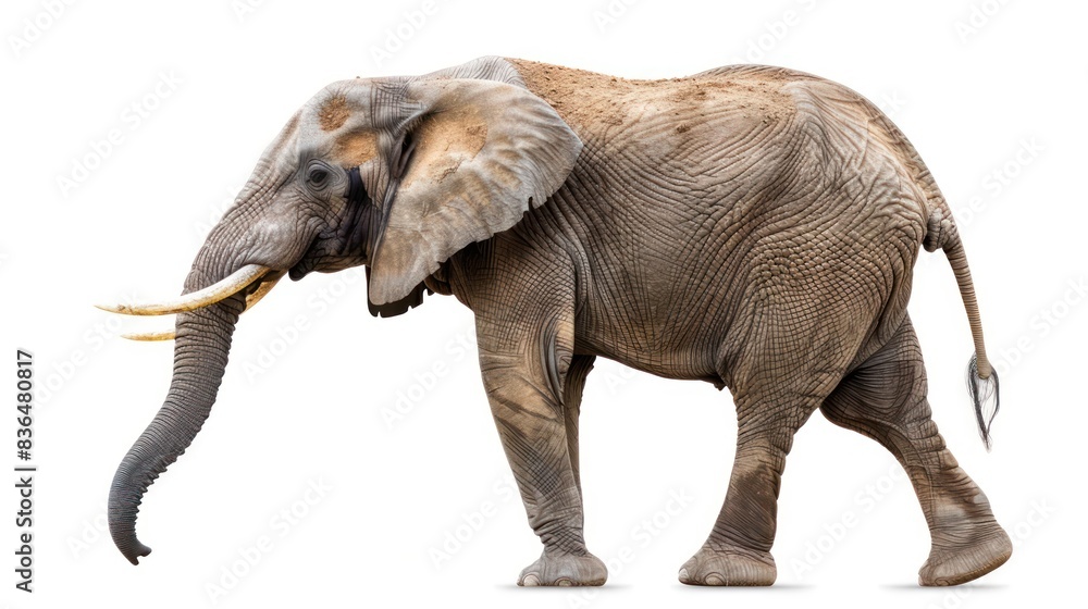Obraz premium African Forest Elephant on white background 