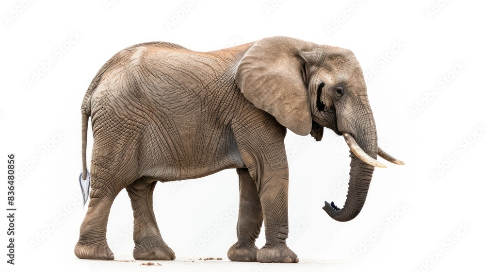 Obraz premium African Forest Elephant on white background 