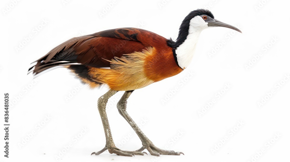 Obraz premium African Jacana on white background