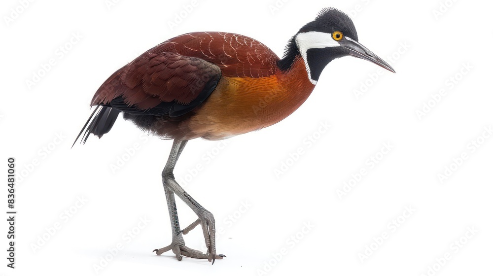 Obraz premium African Jacana on white background