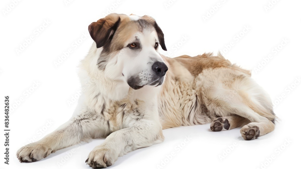 Alabai (Central Asian Shepherd) on white background Alabai (Central Asian Shepherd) on white background