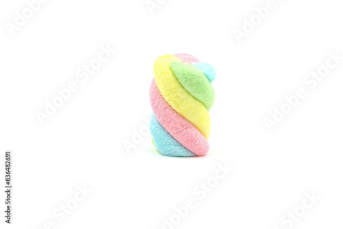 Marshmallows isolated on white background.