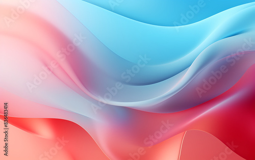 abstract background with smooth lines in blue  pink and orange colors