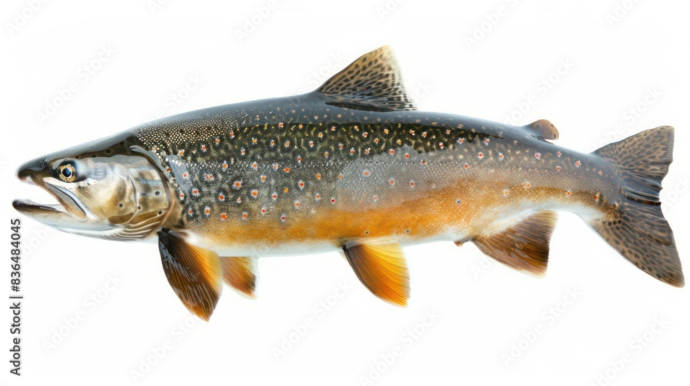 Bull Trout clearly photo on white background Bull Trout clearly photo on white background