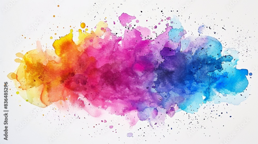Fototapeta premium Vibrant Watercolor Blob Design with Mixed Colours