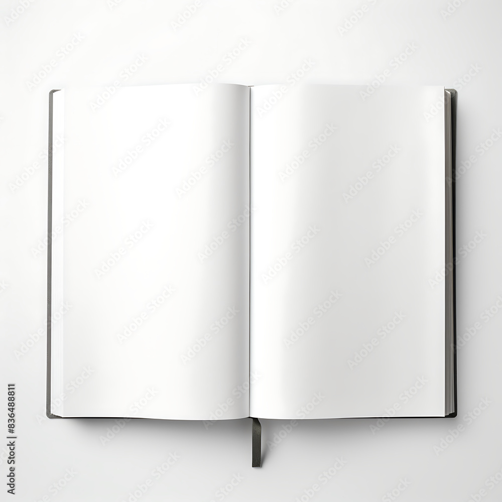 Blank book mockup isolated on white background. 3d illustration Blank book mockup isolated on white background. 3d illustration