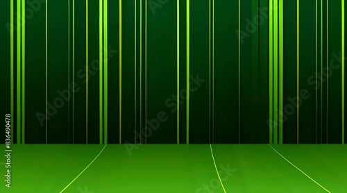 Abstract background made of green lines. AI Generated.
