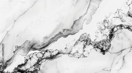 Marble Elegance: White and Gray Marble Texture Background