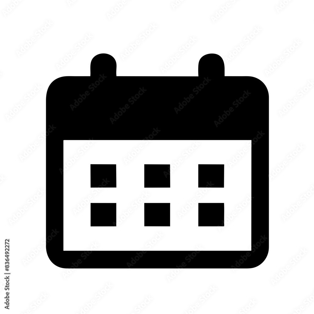 Icon vector illustration of a calendar representing organization and scheduling, suitable for any purpose. Icon vector illustration of a calendar representing organization and scheduling, suitable for any purpose.
