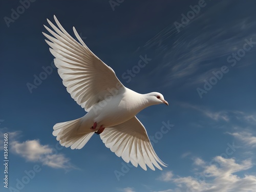 white dove in flight 1