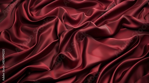Develop a luxurious silk texture in deep red, with subtle reflections and folds, perfect for elegant fashion photography or highend product showcases